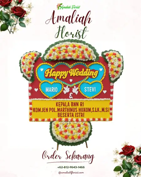 Papan Bunga Pernikahan Gandu